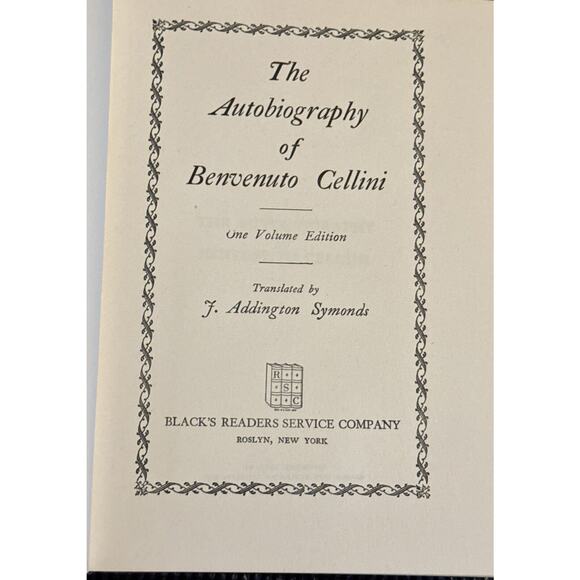 The Works of Cellini The Autobiography of Benvenuto Cellini Red Hardcover 1927 - Picture 5 of 8